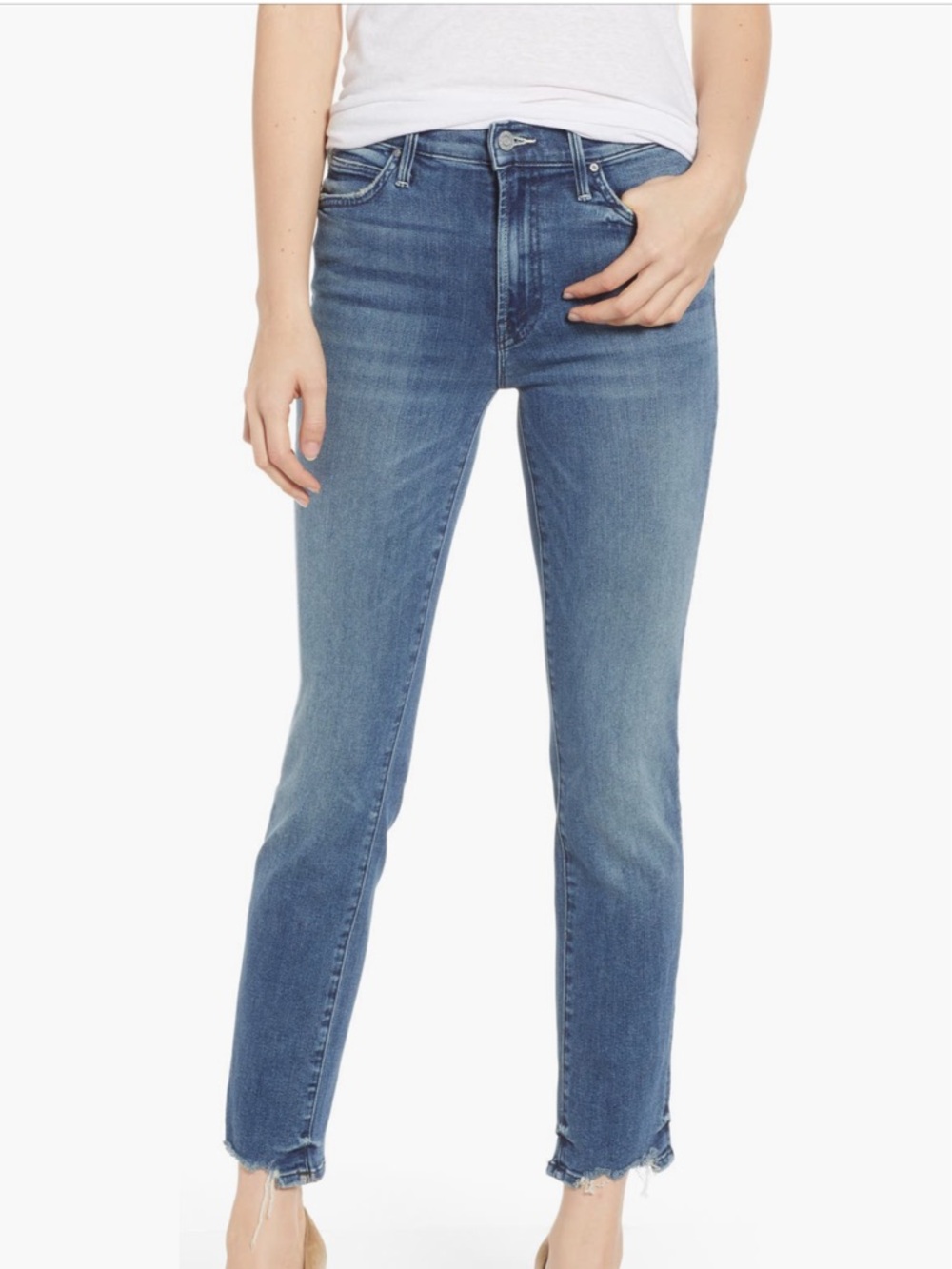 MOTHER The Rascal Ankle Chew Jeans